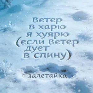 залетайка - ветер в харю я хуярю (если ветер дует в спину)